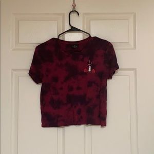 Empyre red and black crop top